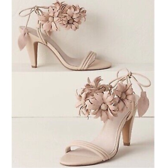 Anthropologie Shoes - Cecelia New York Sonah Rose Leather Floral Heel Sandals